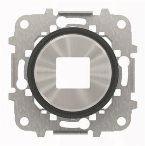 Фото ABB Sky Moon 2CLA868500A1501 Крышка розетки USB (2хUSB, хром/черное стекло)