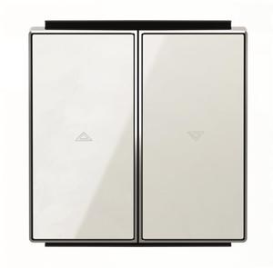 Фото ABB Sky Niessen 2CLA854400A2101 Клавиша двойная (маркировка, стекло белое)