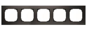 Фото ABB Sky 2CLA857500A1501 Рамка 5-постовая (чёрный бархат)