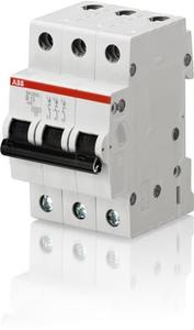 Фото ABB SH200 2CDS243001R0065 Автоматический выключатель трехполюсный 6А (4.5 кА, B)