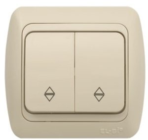 Фото ABB Alsu 504-010300-211 Выключатель двухклавишный (10 А, в сборе, скрытая установка, проходной, кремовый)