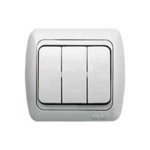 Фото ABB Tuna 502-010202-254 Выключатель трехклавишный (10 А, в сборе, с/у, белый)