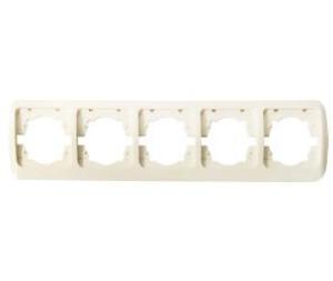 Фото ABB Tuna 502-000300-250 Рамка 5-постовая (горизонт, кремовый)