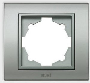 Фото ABB Zena Platin 500-073610-271 Рамка 1-постовая (универсал, хром/серый)