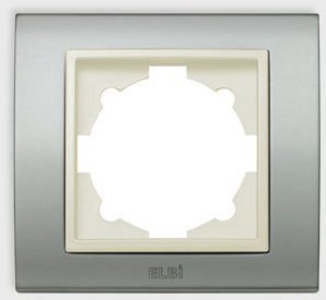 Фото ABB Zena Platin 500-073010-271 Рамка 1-постовая (универсал, стальной/серый)