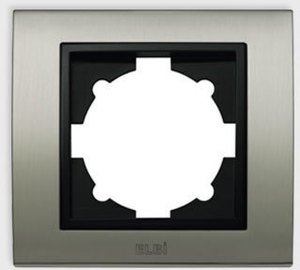 Фото ABB Zena Platin 500-073330-271 Рамка 1-постовая (универсал, жемчужный/черный)