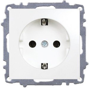 Фото ABB Zena 609-012500-217 Розетка (10 А, под рамку, с/у, з/к, жемчужный)
