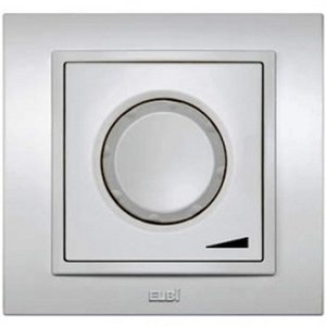 Фото ABB Zena 609-011000-192 Светорегулятор поворотный (800 Вт, под рамку, подсветка, с/у, серый)