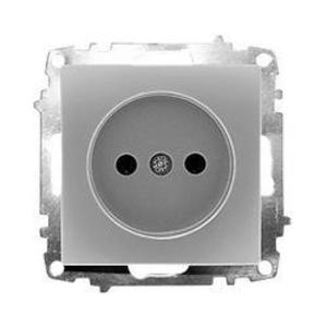 Фото ABB Zena 609-011000-215 Розетка (10 А, под рамку, с/у, без з/к, серый)
