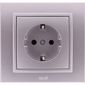 Фото ABB Zena 609-011000-217 Розетка (10 А, под рамку, с/у, з/к, серый)