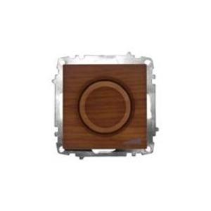 Фото ABB Zena 609-012900-192 Светорегулятор поворотный (800 Вт, под рамку, подсветка, с/у, орех темный)