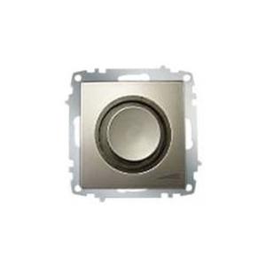 Фото ABB Zena 609-011400-192 Светорегулятор поворотный (800 Вт, под рамку, подсветка, с/у, титан)