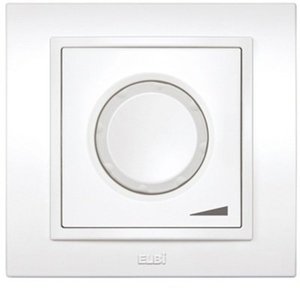 Фото ABB Zena 500-010200-192 Светорегулятор поворотный (800 Вт, в сборе, подсветка, с/у, белый)