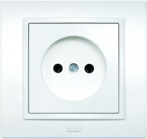 Фото ABB Zena 500-010200-215 Розетка (10 А, в сборе, с/у, без з/к, белый)