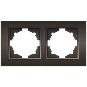 Фото ABB Zena 500-011100-226 Рамка 2-постовая (универсал, дымчатый)