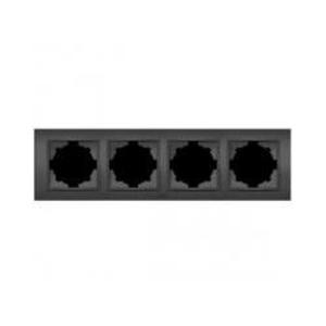 Фото ABB Zena 500-011100-228 Рамка 4-постовая (универсал, дымчатый)