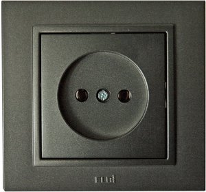 Фото ABB Zena 500-011100-215 Розетка (10 А, в сборе, с/у, без з/к, платина)