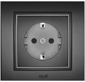 Фото ABB Zena 500-011100-217 Розетка (10 А, в сборе, с/у, з/к, платина)