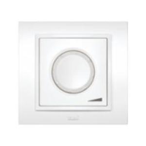 Фото ABB Zena 500-012500-192 Светорегулятор поворотный (800 Вт, в сборе, подсветка, с/у, жемчужный)
