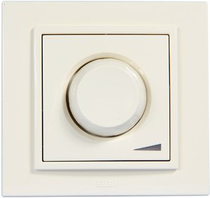 Фото ABB Zena 500-010300-192 Светорегулятор поворотный (800 Вт, в сборе, подсветка, с/у, кремовый)