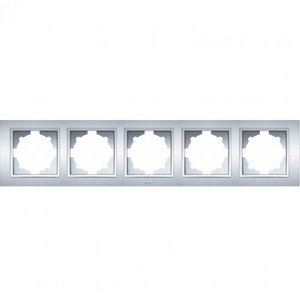 Фото ABB Zena 500-011000-250 Рамка 5-постовая (универсал, серый)