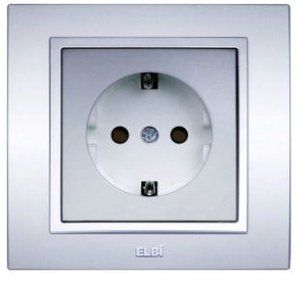 Фото ABB Zena 500-011000-217 Розетка (10 А, в сборе, с/у, з/к, платина)