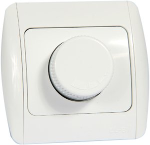 Фото ABB Zirve 501-000202-112 Светорегулятор поворотный (800 Вт, в сборе, с/у, белый)