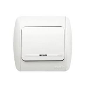 Фото ABB Zirve 501-010601-201 Выключатель одноклавишный (10 А, в сборе, подсветка, с/у, вишня)