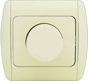 Фото ABB Zirve 501-000303-112 Светорегулятор поворотный (800 Вт, в сборе, с/у, кремовый)