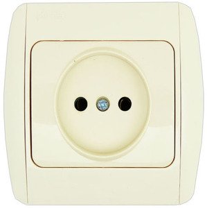 Фото ABB Zirve 501-000303-215 Розетка (10 А, в сборе, с/у, без з/к, кремовый)