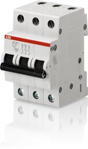 Фото ABB SH200 2CDS213001R0504 Автоматический выключатель трехполюсный 50А (6 кА, C)