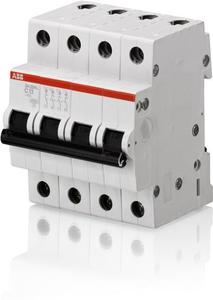 Фото ABB SH204L 2CDS244001R0064 Автоматический выключатель четырехполюсный 6А (4.5 кА, C)