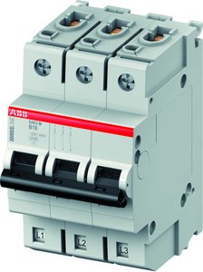 Фото ABB S400 2CCS553001R0164 Автоматический выключатель трехполюсный 16А (6 кА, C)