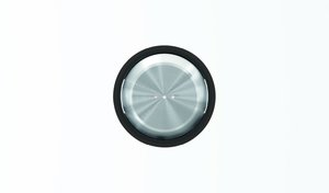 Фото ABB Sky Moon 2CLA860130A1501 Клавиша одиночная (подсветка, хром/черное стекло)