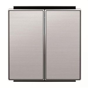 Фото ABB Sky Niessen 2CLA851100A1401 Клавиша двойная (нержавеющая сталь)