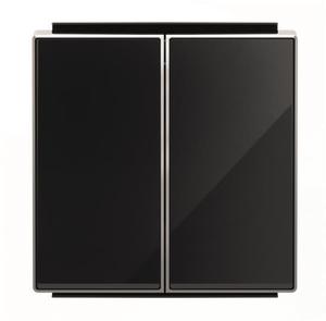 Фото ABB Sky Niessen 2CLA851100A2501 Клавиша двойная (стекло черное)