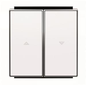 Фото ABB Sky Niessen 2CLA854400A1101 Клавиша двойная (маркировка, белая)