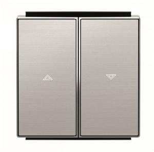 Фото ABB Sky Niessen 2CLA854400A1401 Клавиша двойная (маркировка, нержавеющая сталь)