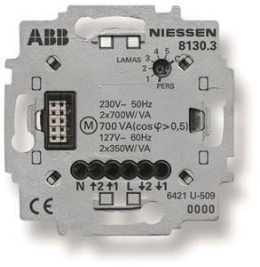 Фото ABB Niessen 2CLA813030A1001 Выключатель жалюзийный электронный (700 Вт, механизм, с/у)