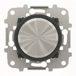 Фото ABB Sky Moon 2CLA866090A1501 Светорегулятор поворотный (ЭПРА 1-10В DC, 700 Вт, под рамку, с/у, хром/черное стекло)