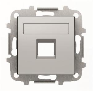 Фото ABB Sky Niessen 2CLA851810A1301 Крышка с суппортом розетки компьютерной/телефонной (RJ45/RJ12, серебро)