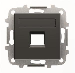 Фото ABB Sky Niessen 2CLA851810A1501 Крышка с суппортом розетки компьютерной/телефонной (RJ45/RJ12, черная)