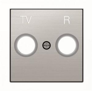 Фото ABB Sky Niessen 2CLA855000A1401 Крышка розетки телевизионной (TV+R, нержавеющая сталь)