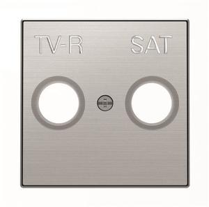 Фото ABB Sky Niessen 2CLA855010A1401 Крышка розетки телевизионной (TV/R+SAT, нержавеющая сталь)