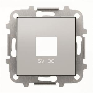 Фото ABB Sky Niessen 2CLA858500A1301 Крышка розетки USB (2хUSB, серебро)
