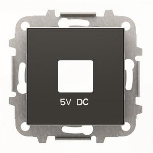 Фото ABB Sky Niessen 2CLA858500A1501 Крышка розетки USB (2хUSB, черная)