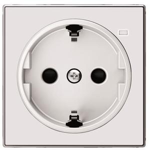 Фото ABB Sky Niessen 2CLA858880A1101 Накладка розетки SCHUKO с контрольной подсветкой (2P+E, линза, белая)