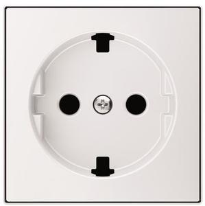 Фото ABB Sky Niessen 2CLA858890A1101 Накладка розетки "плоской" SCHUKO (2P+E, белая)