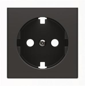 Фото ABB Sky Niessen 2CLA858890A1501 Накладка розетки "плоской" SCHUKO (2P+E, черная)