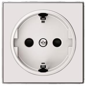 Фото ABB Sky Niessen 2CLA858800A1101 Накладка розетки SCHUKO (2P+E, белая)